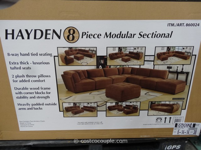 Marks and Cohen Hayden 8-Piece Modular Fabric Sectional Costco 2
