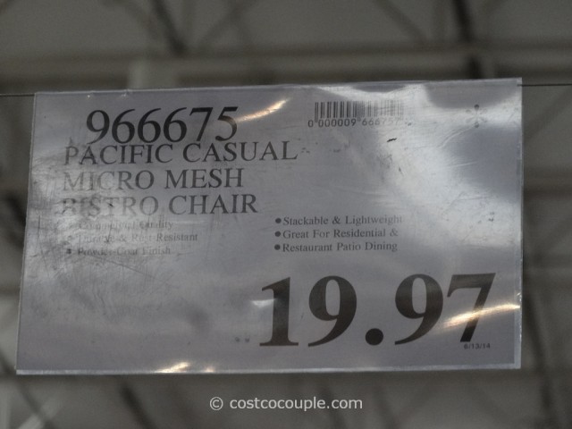 Pacific Casual Micro Mesh Bistro Chair Costco 1