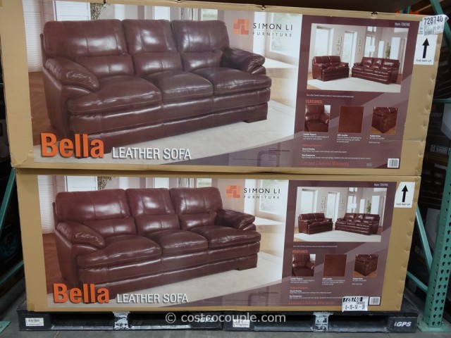 Simon Li Bella Leather Sofa Costco 5