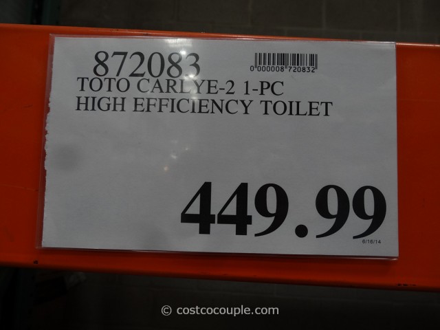 Toto Carlyle II One-Piece High-Efficiency Toilet Costco  1