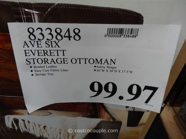 Ave Six Everett Storage Ottoman Costco