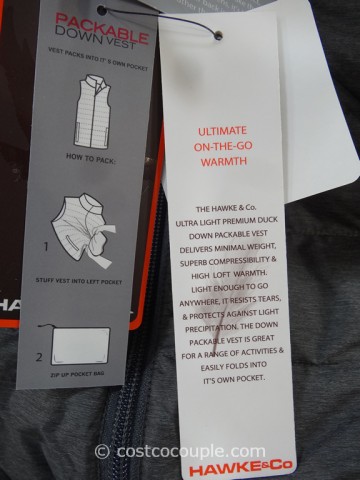 Hawke and Co Mens Packable Down Vest Costco 3
