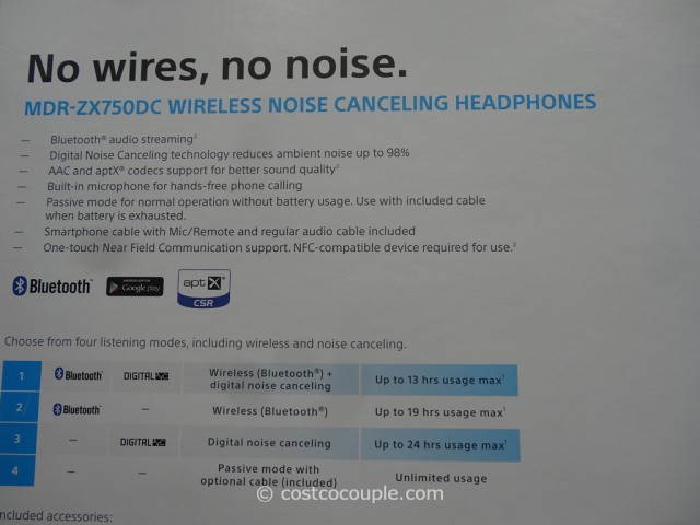 Sony Bluetooth Noise Canceling Headphones Costco 3