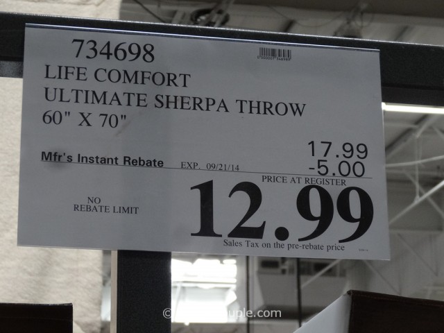 Life Comfort Ultimate Sherpa Throw Costco