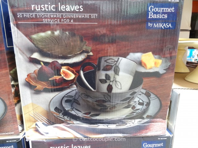 Mikasa Rustic Leaves Dinnerware Set Costco 4