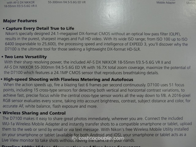 Nikon D7100 DSLR Kit Costco 5