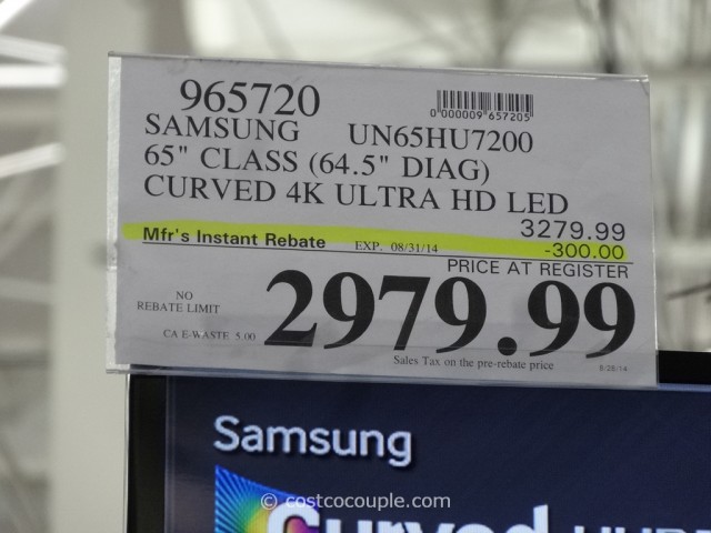 Samsung 65-Inch Curved 4K Ultra HD LED TV Costco 5