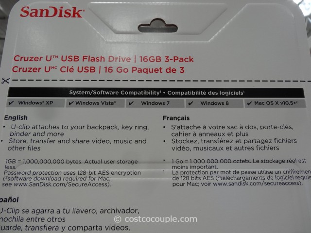 Sandisk Cruzer U 16GB USB Flash Drive Costco 2