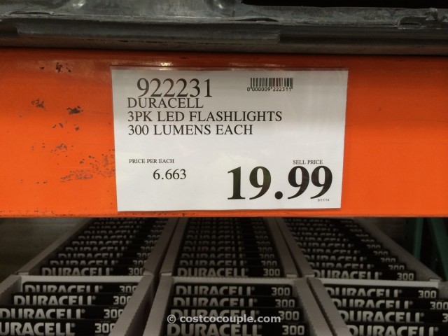 Duracell 3 pack LED Flashlights Costco 1