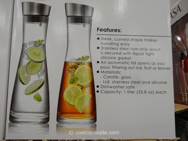 Fusion Gourmet Beverage Glass Carafe Costco 4