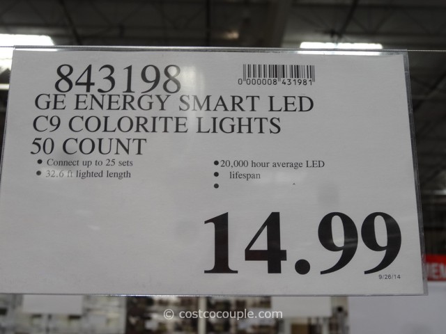 GE Energy 50 LED Smart Colorite C9 Lights Costco 1