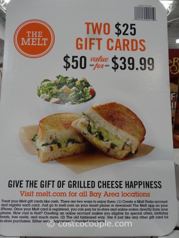 Gift Card The Melt Costco 2