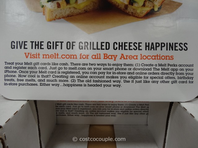 Gift Card The Melt Costco 3