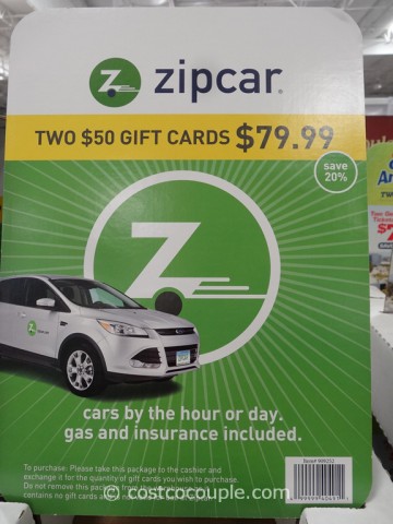 Gift Cards ZipCar Costco 2