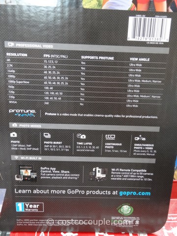 GoPro Hero3+ Black Edition Costco 7