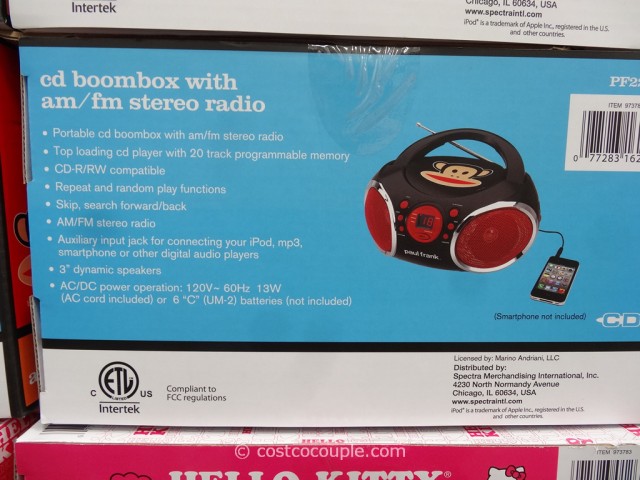 Hello Kitty Paul Frank CD Boom Box Costco 5