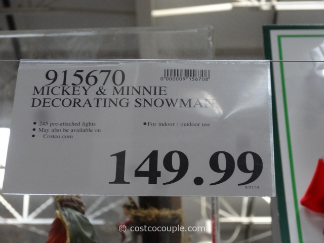 Mickey and Minnie Decorating The Snowman Costco 1