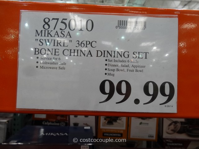 Mikasa Swirl Bone China Set Costco 1