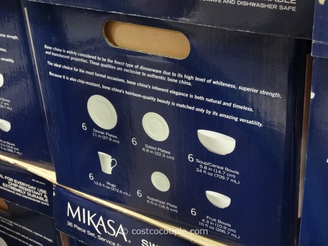 Mikasa Swirl Bone China Set Costco 3