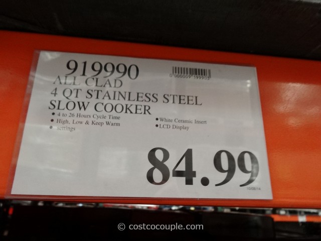 All Clad 4-Quart Stainless Steel Slow Cooker Costco 1