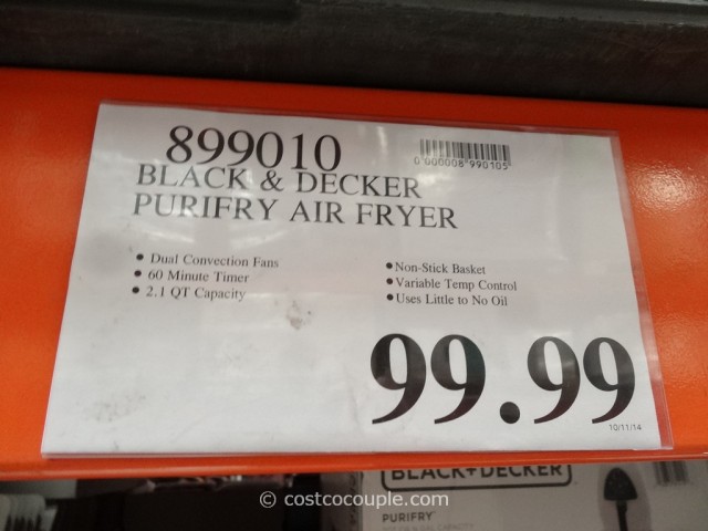 Black and Decker Purifry Air Fryer Costco 1