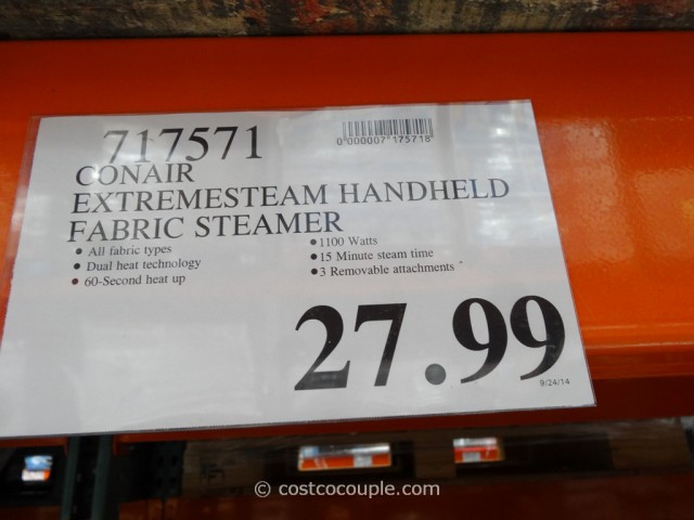 Conair ExtremeSteam Handheld Fabric Steamer Costco 1