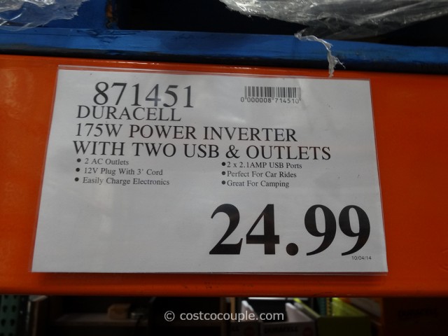 Duracell 175W Power Inverter Costco 1