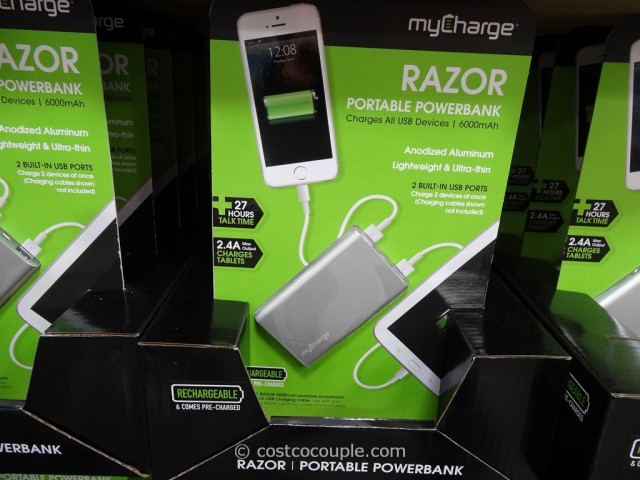 MyCharge Razor Portable Rechargeable Battery Pack Costco 2