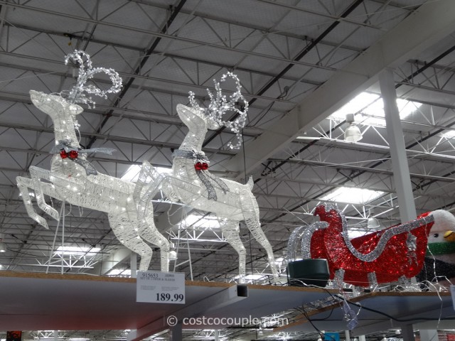 Sleigh With 2 Deer LED Set Costco 7