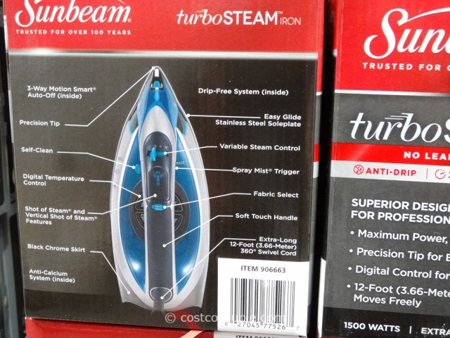 Sunbeam TurboSteam Iron Costco 5