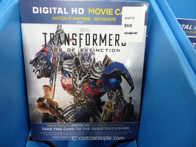 Transformers Age of Extinction DVD Blu-Ray Digital HD Costco 2