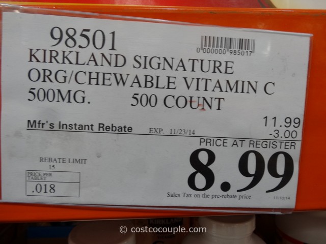 Kirkland Signature Chewable Vitamin C Costco 1