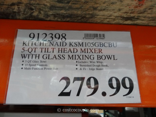 KitchenAid Tilt Head Stand Mixer With Glass Bowl Costco 1