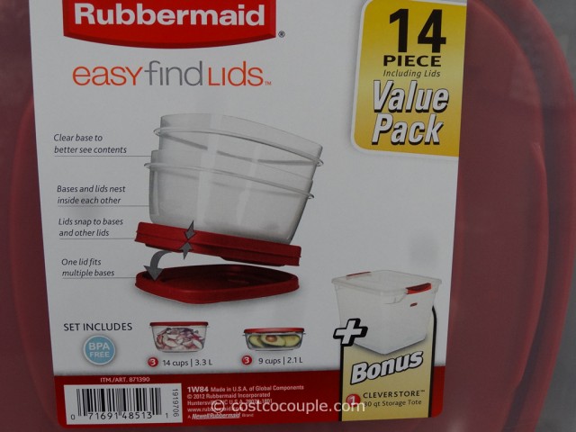rubbermaid easyfind lids 40 pieces