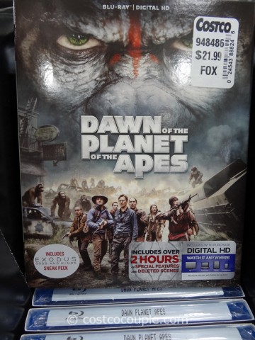 Dawn of the Planet of the Apes Blu-Ray Digital HD Costco 3