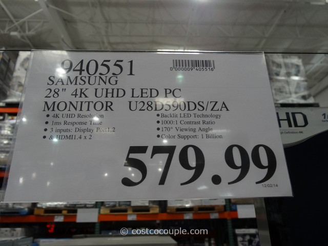 Samsung Ultra HD 4K 28-Inch Monitor Costco 1