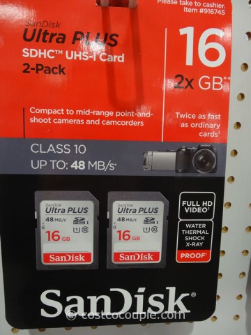 Sandisk Ultra Plus 16GB SDHC Card Costco 2