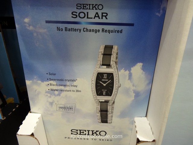Seiko Solar Ladies Stainless Steel Ceramic Crystal Watch Costco 2