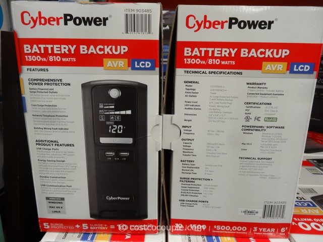 CyberPower 1300 VA Battery Backup Costco 3