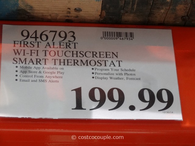 First Alert Onelink Touchscreen Wifi Thermostat Costco