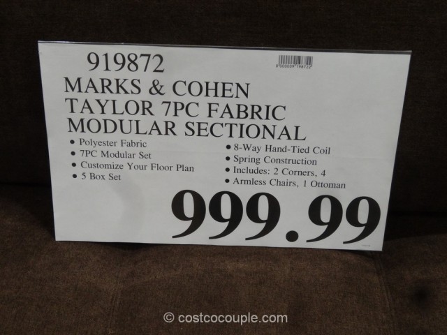 Marks and Cohen Taylor Fabric Sectional Costco 1