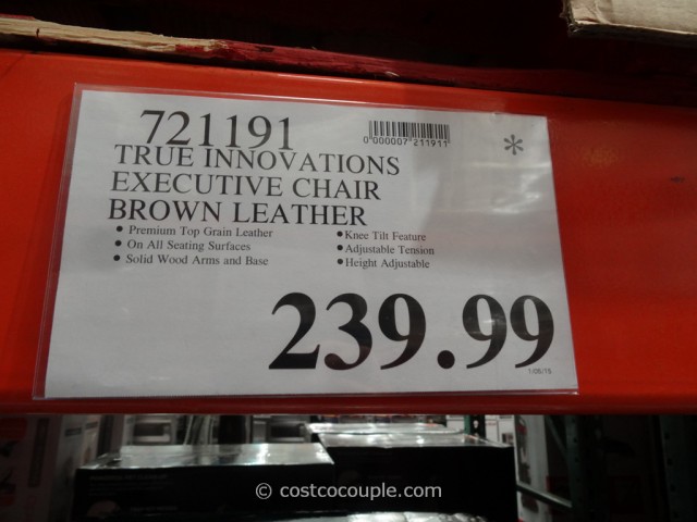 True Innovations Executive Brown Leather Chair Costco 1