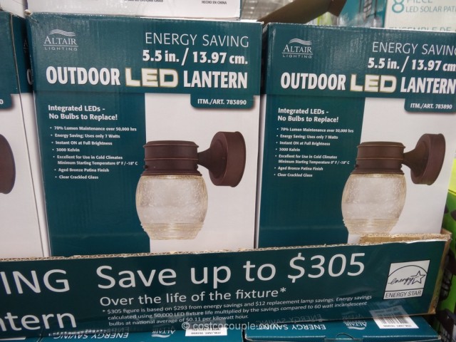 Altair Lighting 7-Watt Outdoor LED Lantern Costco 2