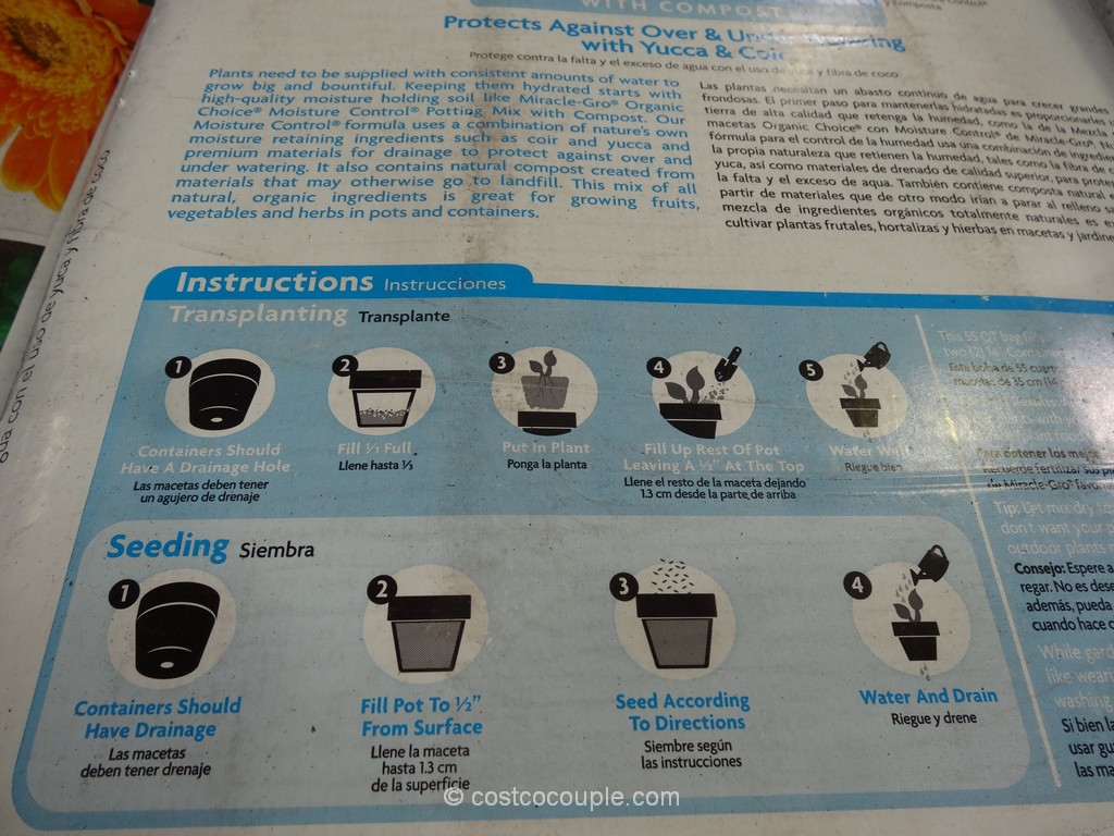 Miracle Gro Organic Moisture Control Potting Mix