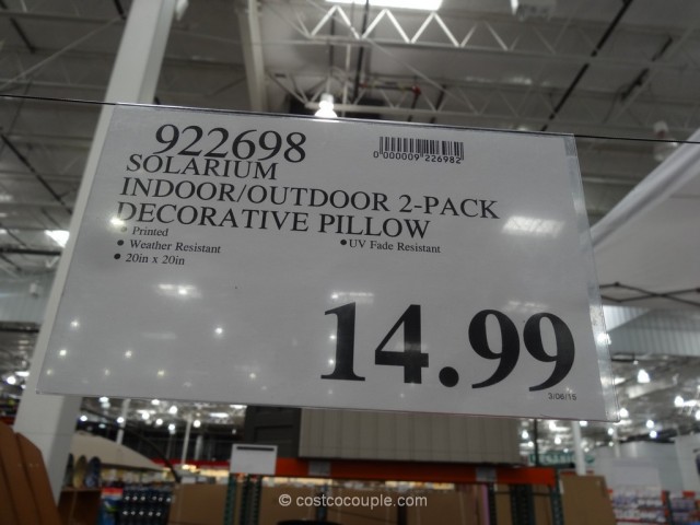 Solarium Indoor Outdoor 2-Pack Decorative Pillow Set Costco 1
