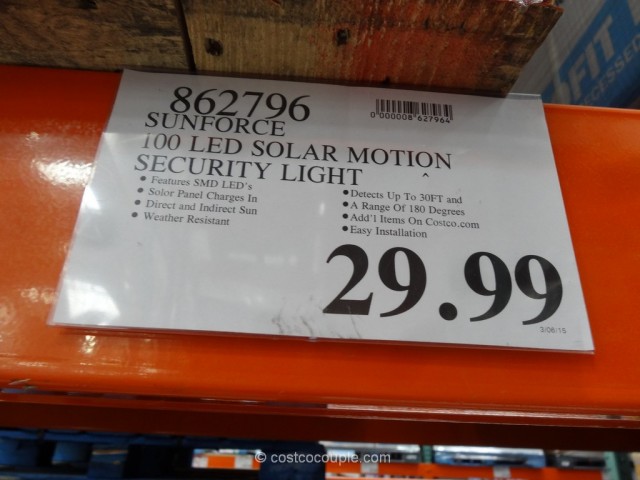 Sunforce LED Solar Motion Security Light Costco 1