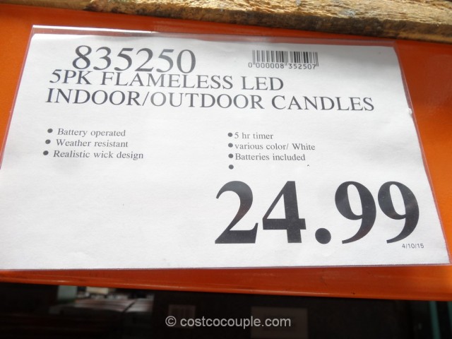 Indoor Outdoor Flameless LED Candles Costco 1