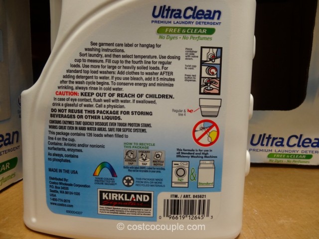 Kirkland Signature Ultra Clean Free and Clear Laundry Detergent Costco 3