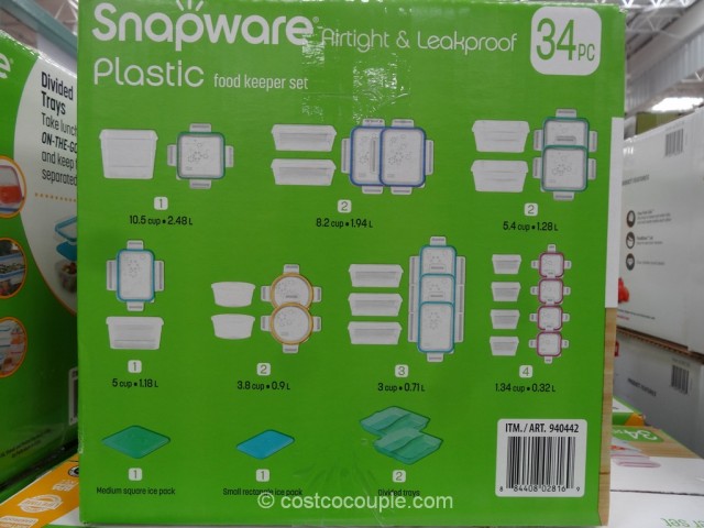 Snapware 34-Piece Plastic Food Keeper Set Costco 3