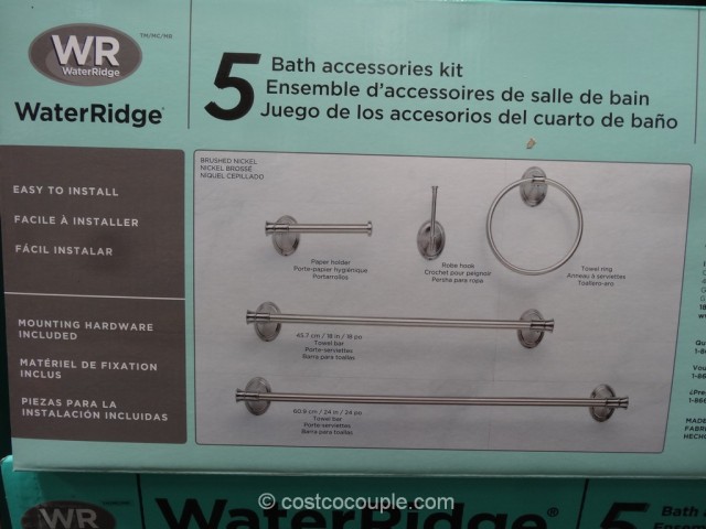 WaterRidge 5-Piece Bath Accessories Kit Costco 3